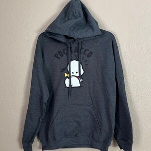 Hello Kitty Pochacco Gray Hoodie Sweatshirt Medium